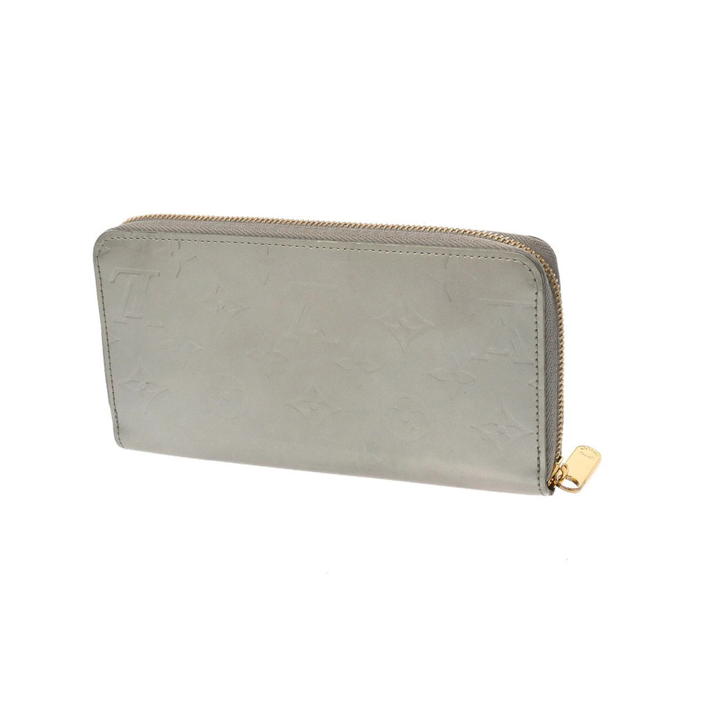 Louis Vuitton Wallet Monogram Vernis Zippy Long Silver